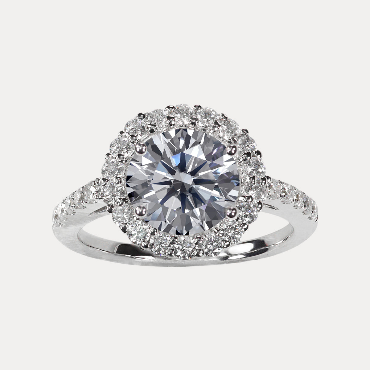 Round Diamond Halo Classic Ring